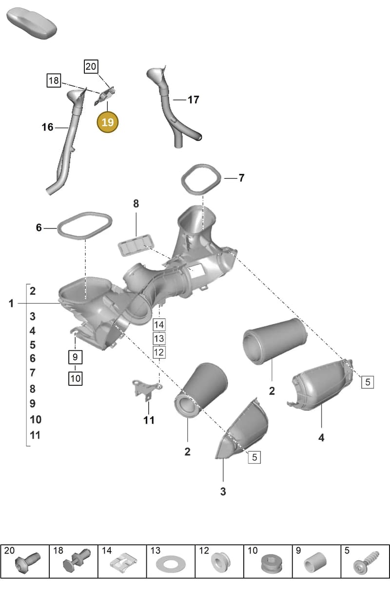 9GT129083 — Porsche 911 (2021-2022) diagram p59106000, position 19