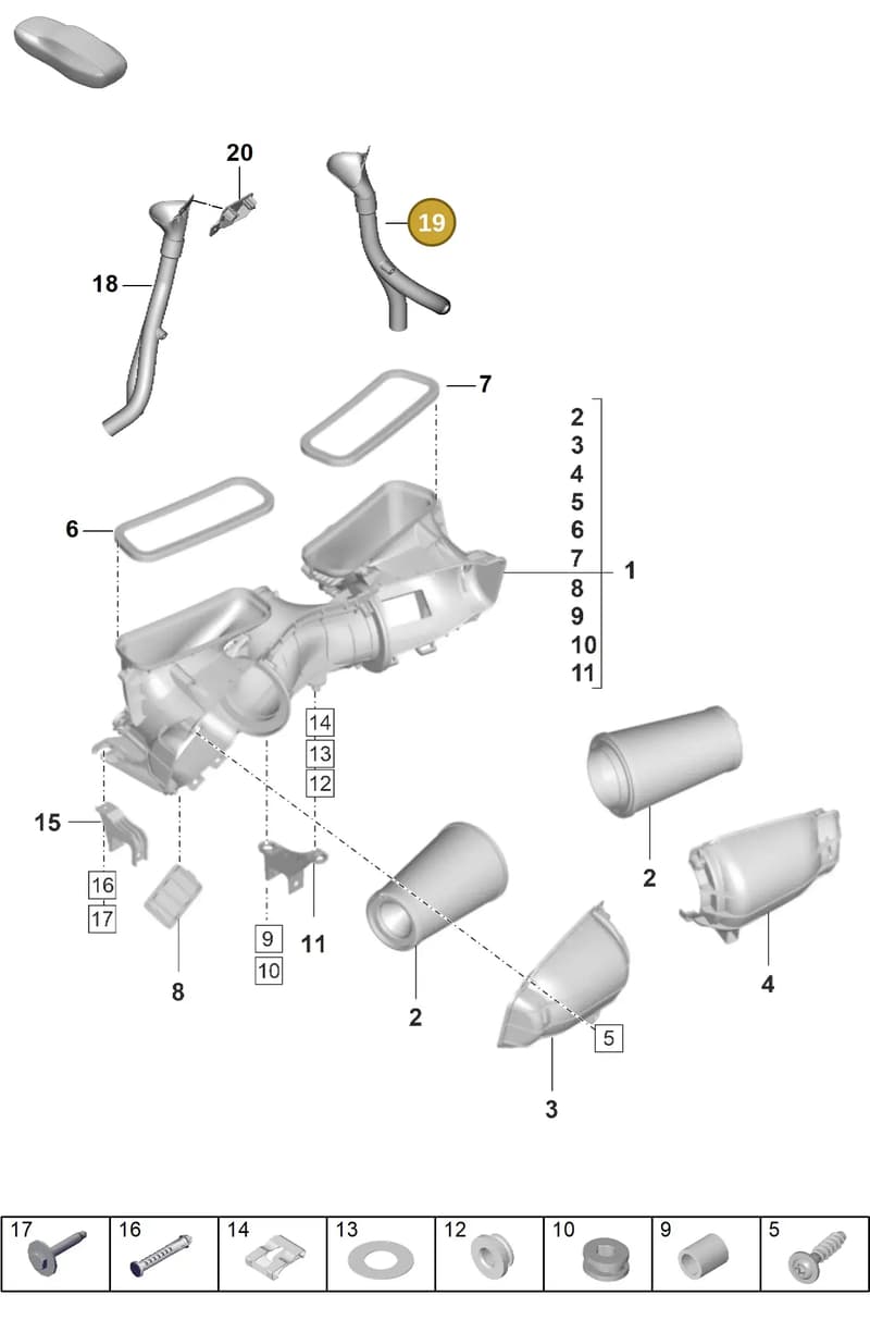 9GT129252A — Porsche 911 (2021-2022) diagram p59106010, position 19
