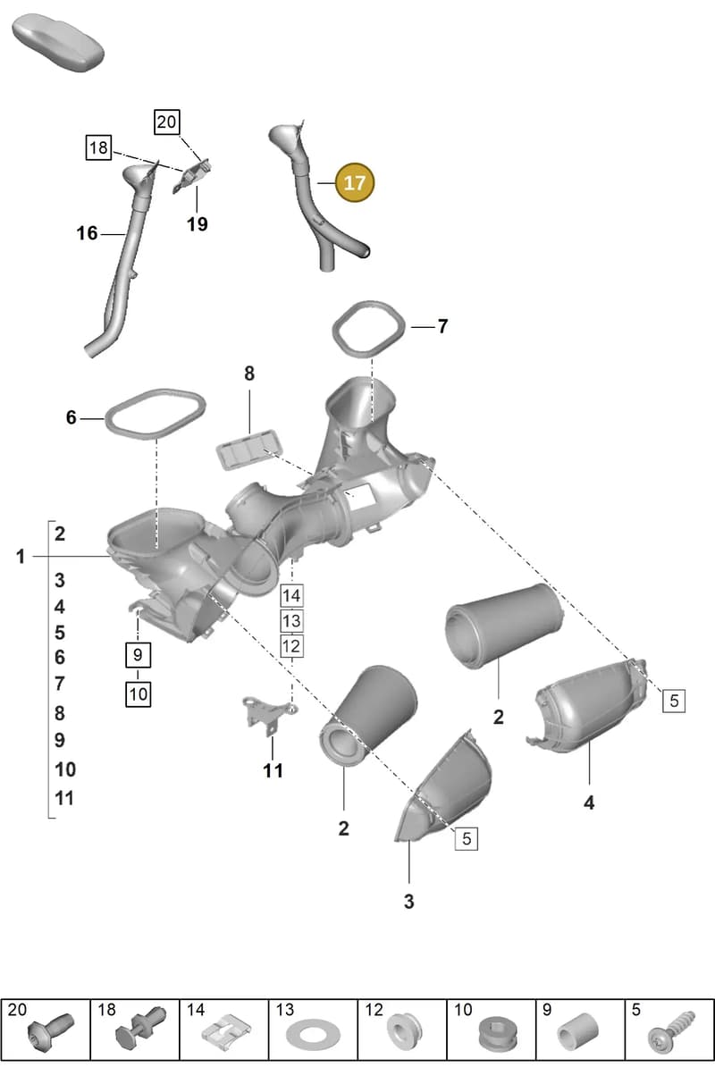 9GT129252 — Porsche 911 (2021-2022) diagram p59106000, position 17
