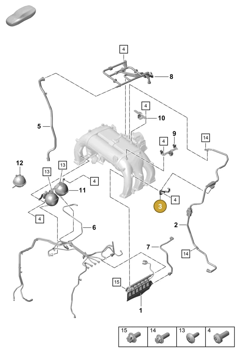 9GT129458G — Porsche Boxster Spyder (2019-2020) diagram p55107400, position 3