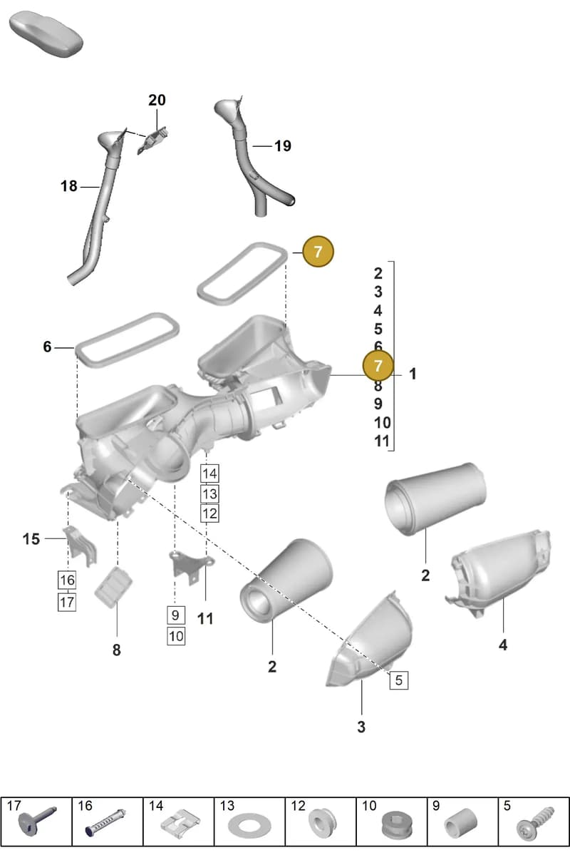 9GT129718 — Porsche 911 (2021-2022) diagram p59106010, position 7