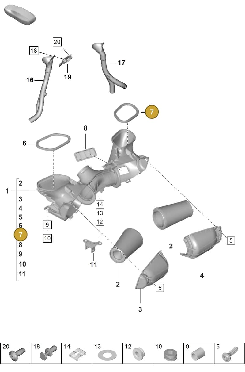 9GT129718 — Porsche 911 (2021-2022) diagram p59106000, position 7