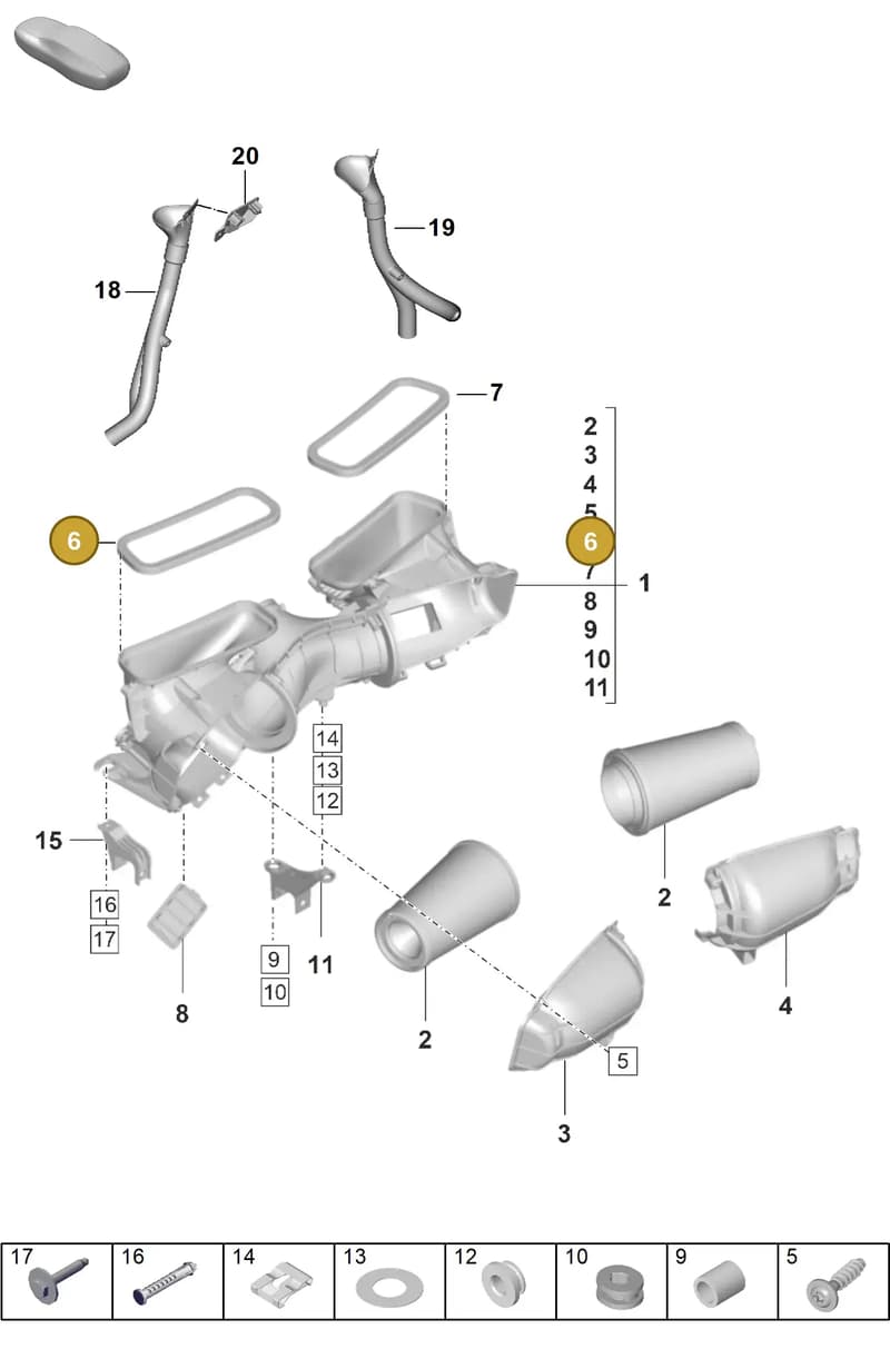9GT129719 — Porsche 911 (2021-2022) diagram p59106010, position 6