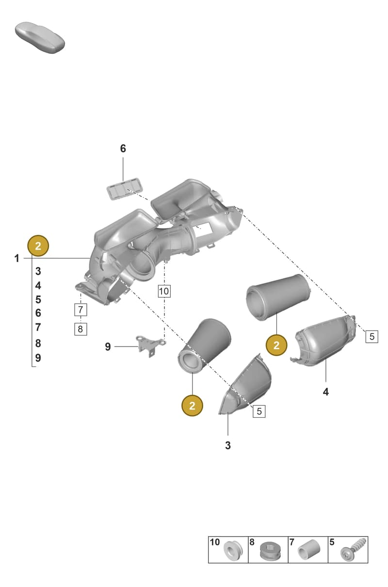 9GT129816 — Porsche 911 (2021-2022) diagram p59106020, position 2