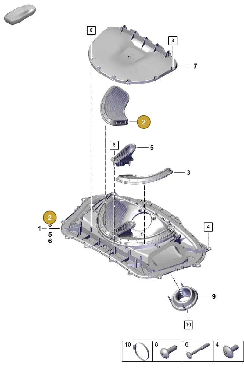 9GT129965 — Porsche Boxster Spyder (2019-2020) diagram p54106005, position 2