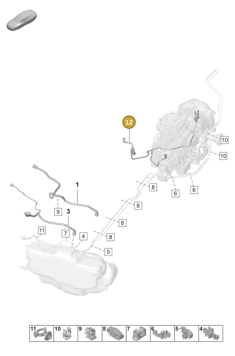9GT129979D — Porsche 911 (2021-2022) diagram p59107300, position 12