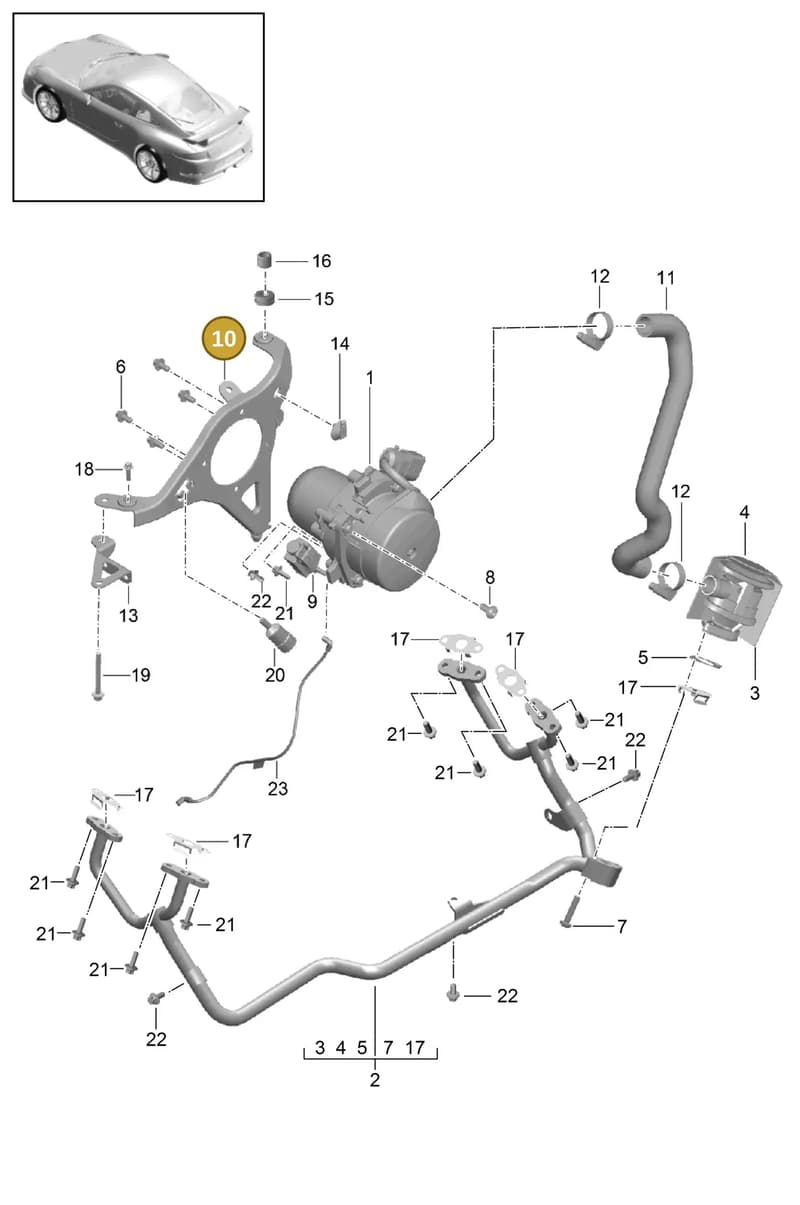 9GT131085 — Porsche 911 (2013-2020) diagram p41108000, position 10