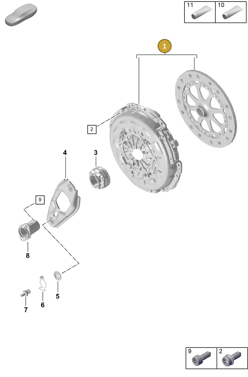 9GT141015 — Porsche 911 (2021-2022) diagram p59301200, position 1