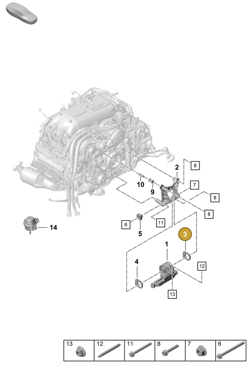 9GT199335 — Porsche Boxster Spyder (2019-2020) diagram p55109000, position 3