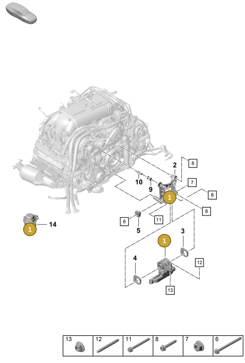 9GT199539 — Porsche Boxster Spyder (2019-2020) diagram p55109000, position 1