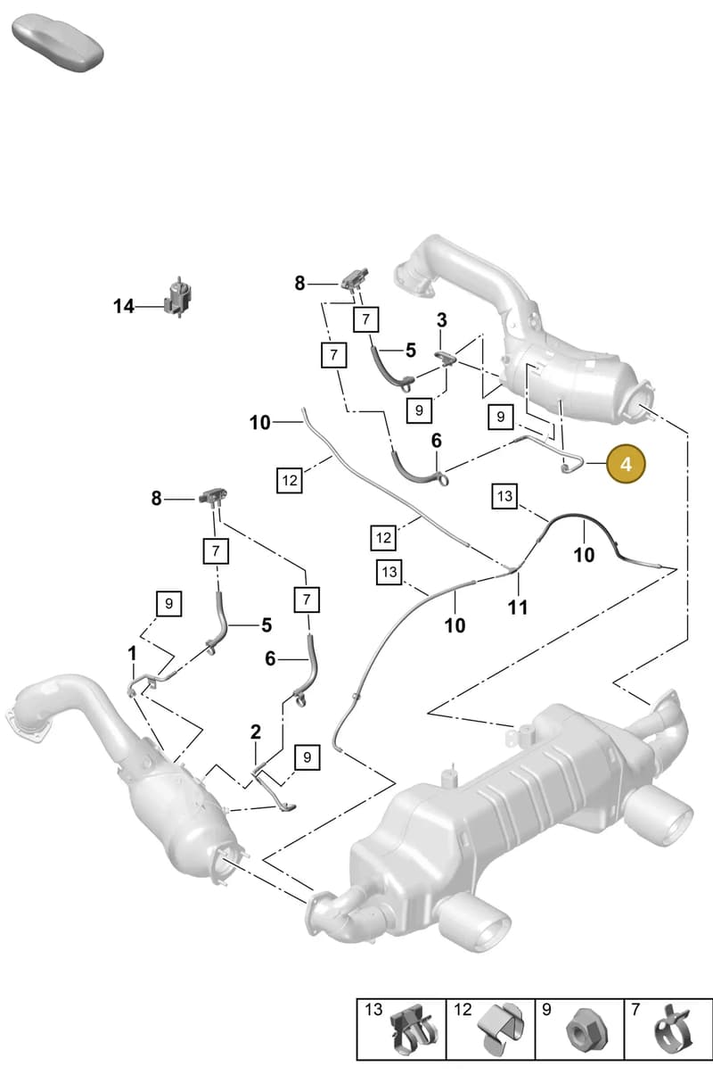 9GT251172 — Porsche Boxster Spyder (2019-2020) diagram p55202210, position 4