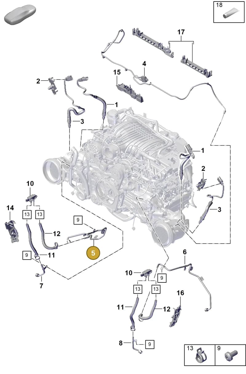 9GT251173J — Porsche 911 (2021-2022) diagram p59202200, position 5