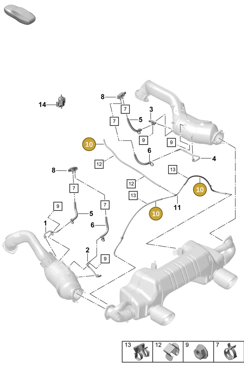 9GT251838A — Porsche Cayman (2019-2022) diagram p55202210, position 10