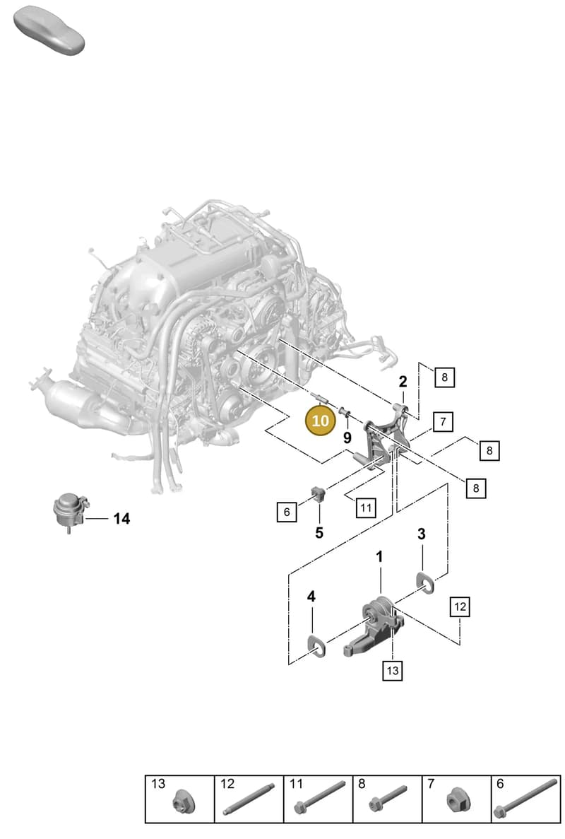 9GT253448 — Porsche Boxster Spyder (2019-2020) diagram p55109000, position 10