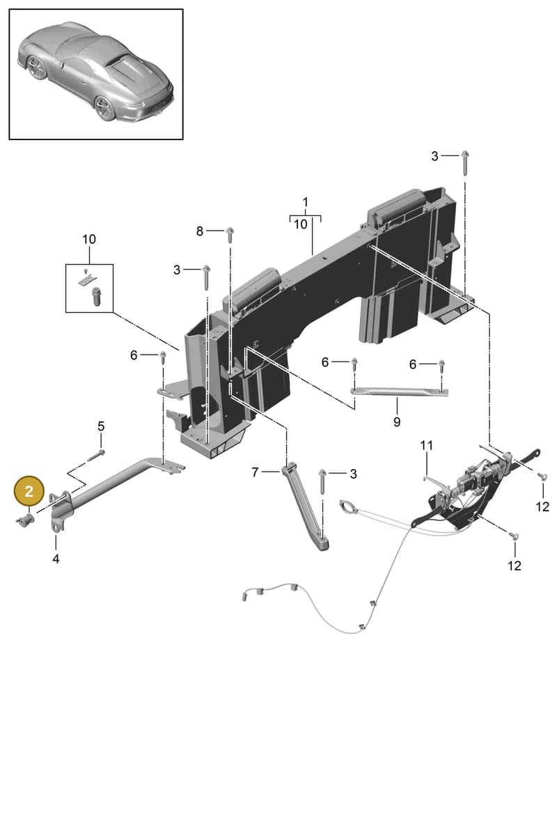 9GT254450E — Porsche 911 (2013-2020) diagram p41000001, position 2