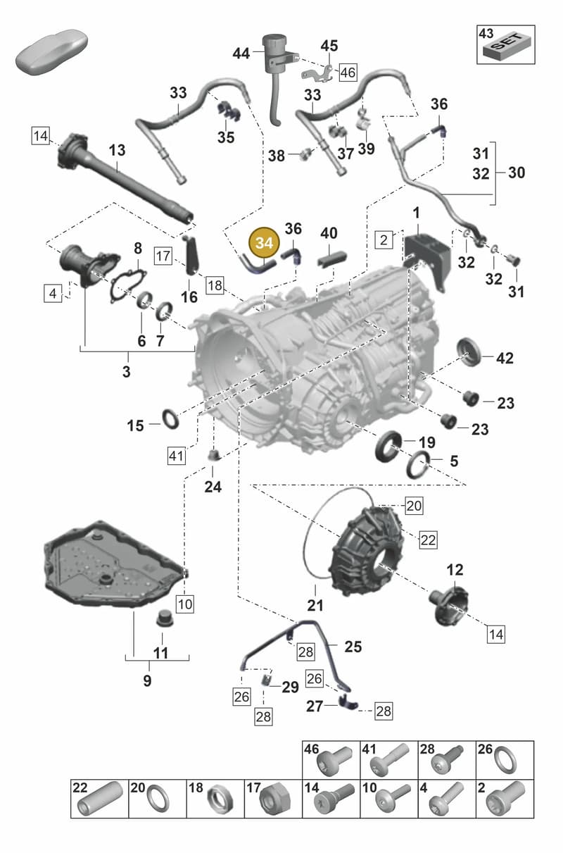 9GT301047A — Porsche 911 (2021-2022) diagram p59302100, position 34