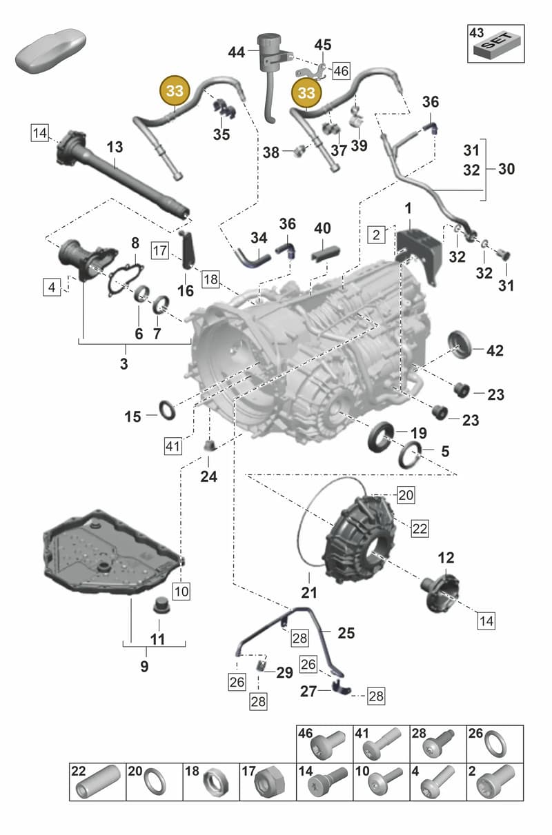 9GT301063 — Porsche 911 (2021-2022) diagram p59302100, position 33
