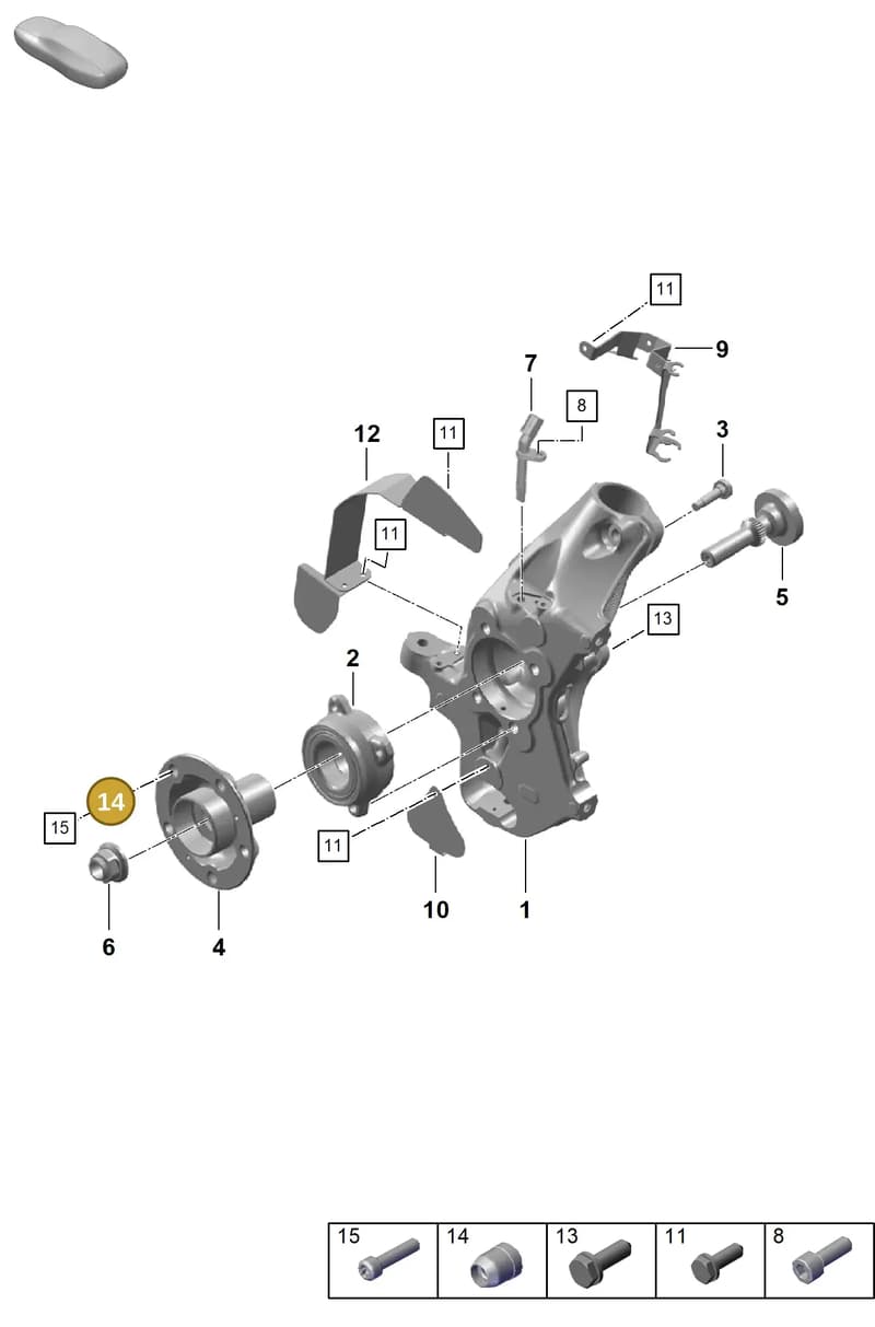 9GT401111 — Porsche Cayman (2019-2022) diagram p55401050, position 14
