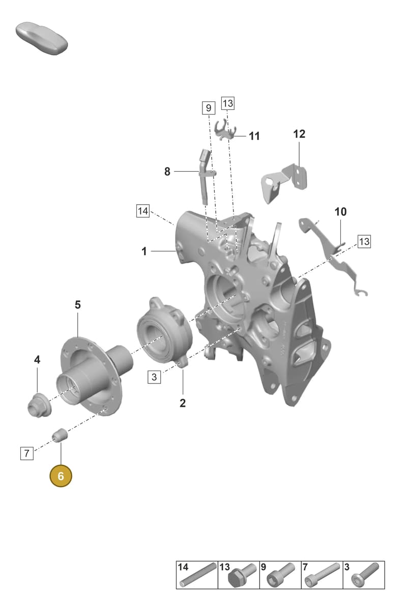 9GT401111 — Porsche 911 (2021-2022) diagram p59501020, position 6