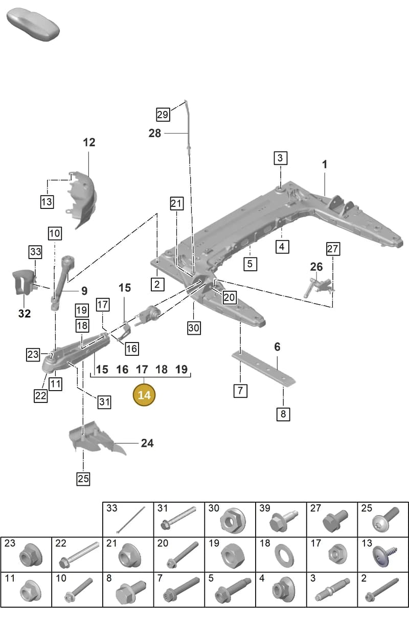 9GT407152J — Porsche 911 (2021-2022) diagram p59401000, position 14