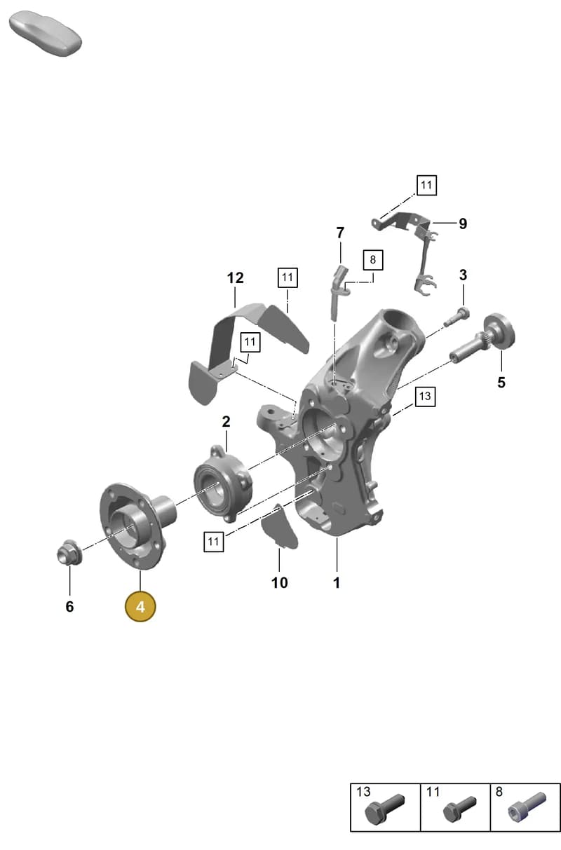 9GT407615A — Porsche Boxster Spyder (2019-2020) diagram p54401050, position 4