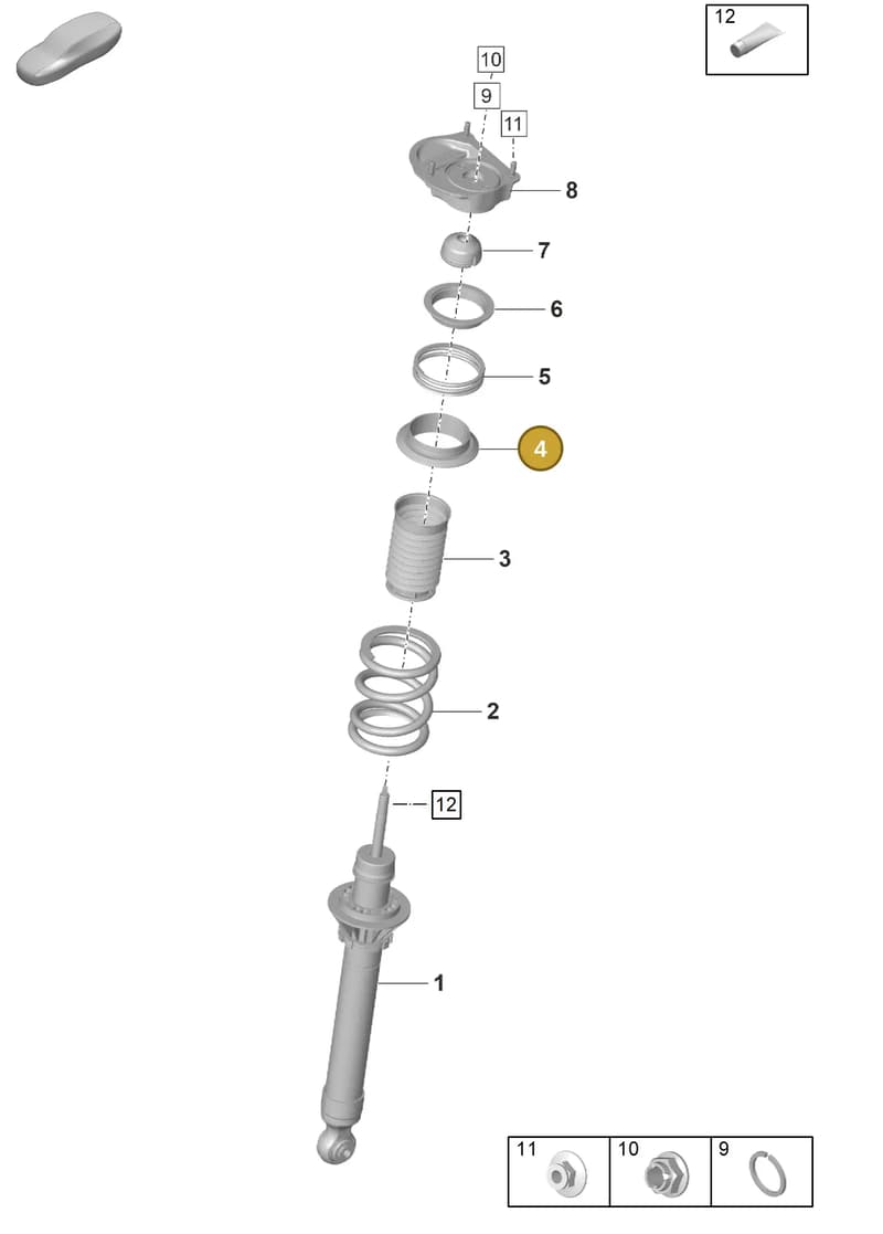 9GT411109 — Porsche 911 (2021-2022) diagram p59402010, position 4
