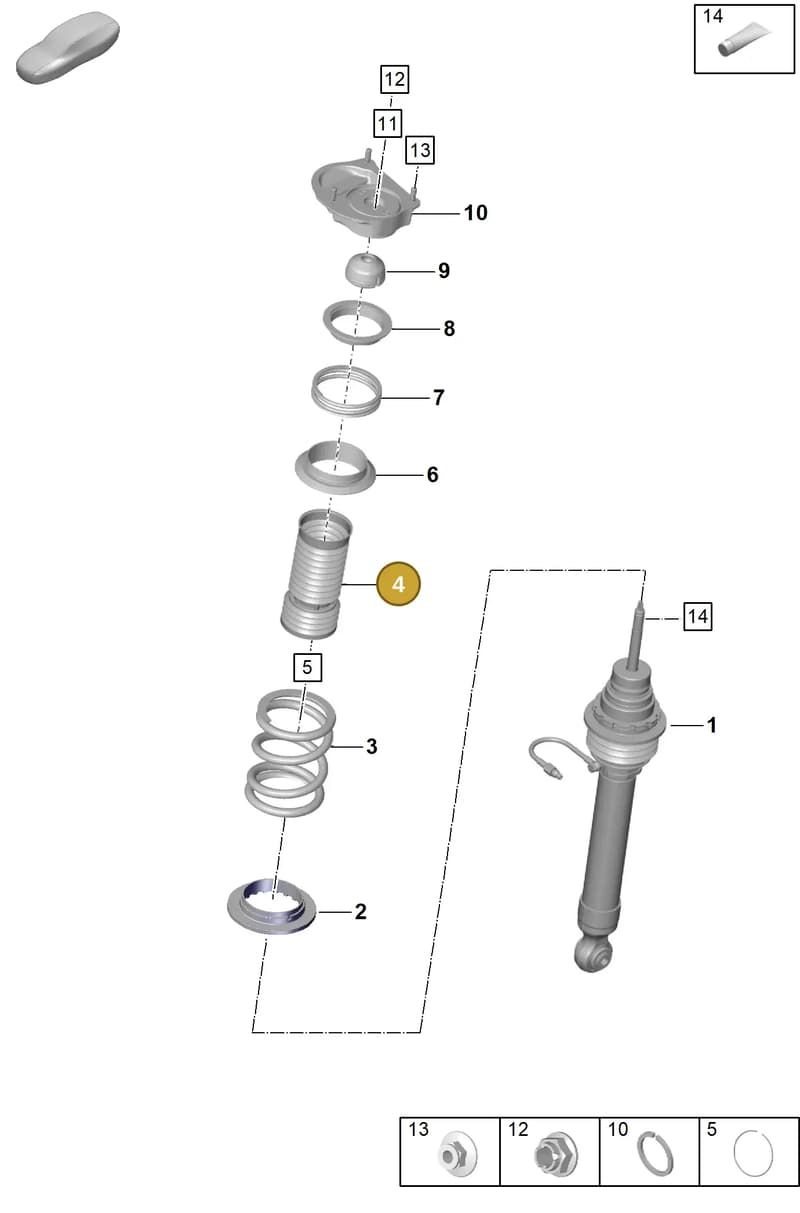 9GT412137B — Porsche 911 (2021-2022) diagram p59402000, position 4