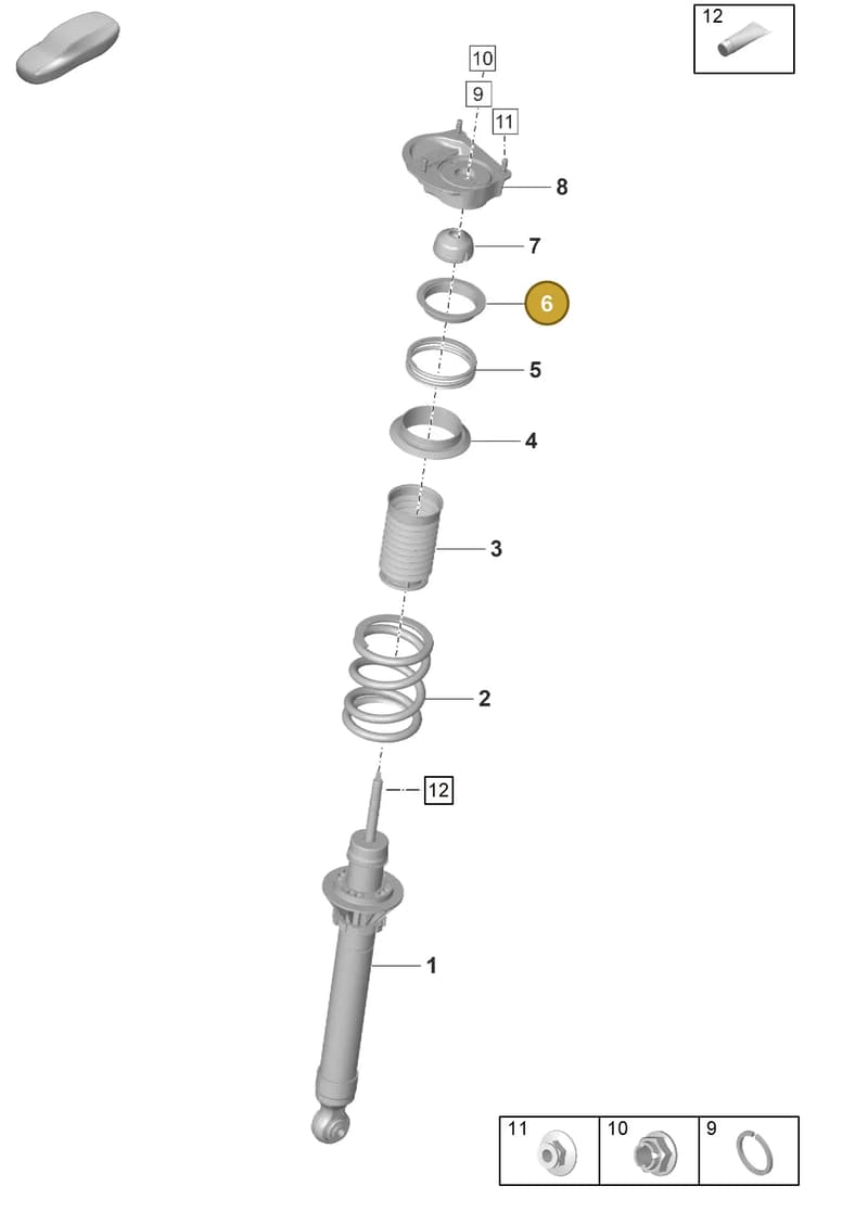 9GT412149A — Porsche 911 (2021-2022) diagram p59402010, position 6