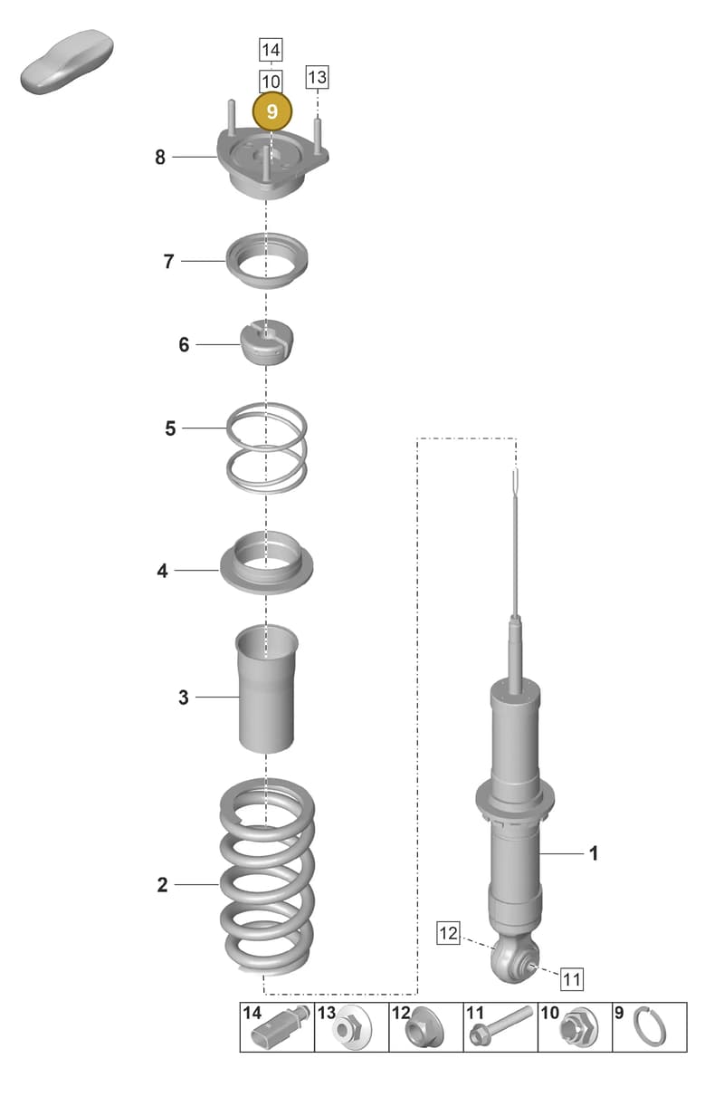 9GT412269 — Porsche 911 (2021-2022) diagram p59502010, position 9