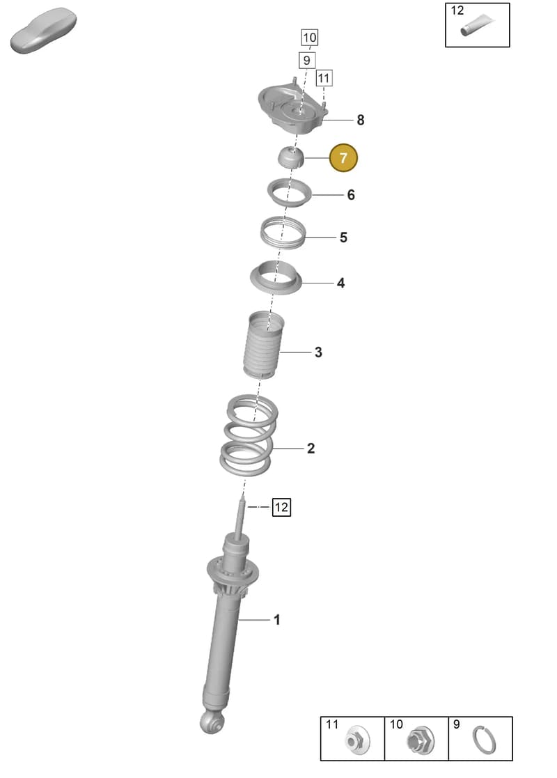 9GT412303 — Porsche 911 (2021-2022) diagram p59402010, position 7