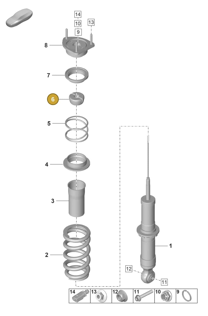 9GT412303 — Porsche 911 (2021-2022) diagram p59502010, position 6