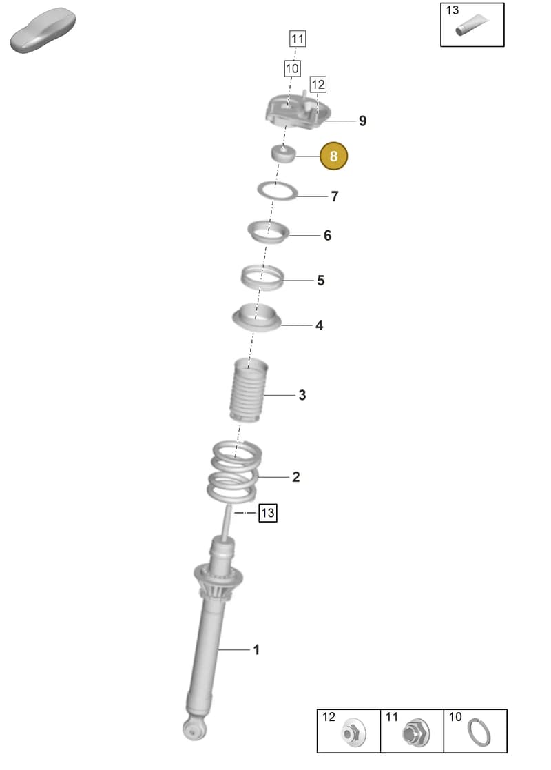 9GT412303A — Porsche 911 (2021-2022) diagram p59402030, position 8
