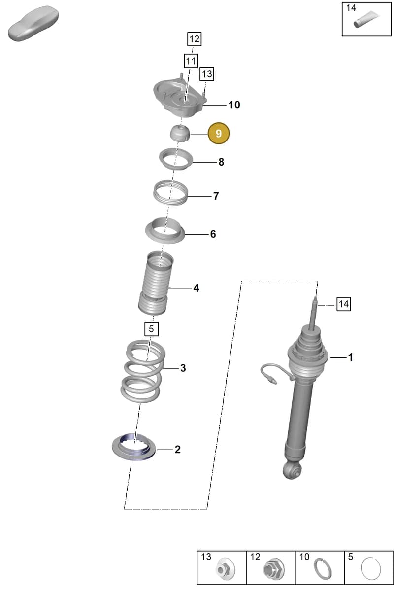 9GT412303 — Porsche 911 (2021-2022) diagram p59402000, position 9
