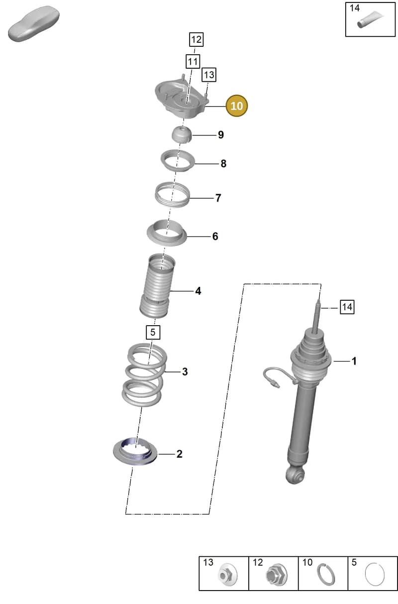 9GT412322D — Porsche 911 (2021-2022) diagram p59402000, position 10