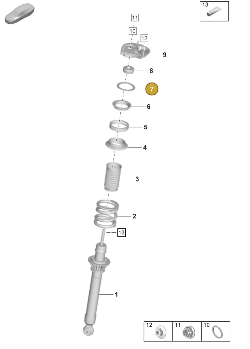 9GT422409A — Porsche 911 (2021-2022) diagram p59402030, position 7