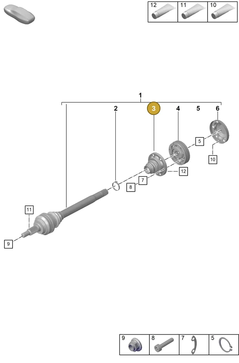 9GT501135B — Porsche 911 (2021-2022) diagram p59501100, position 3