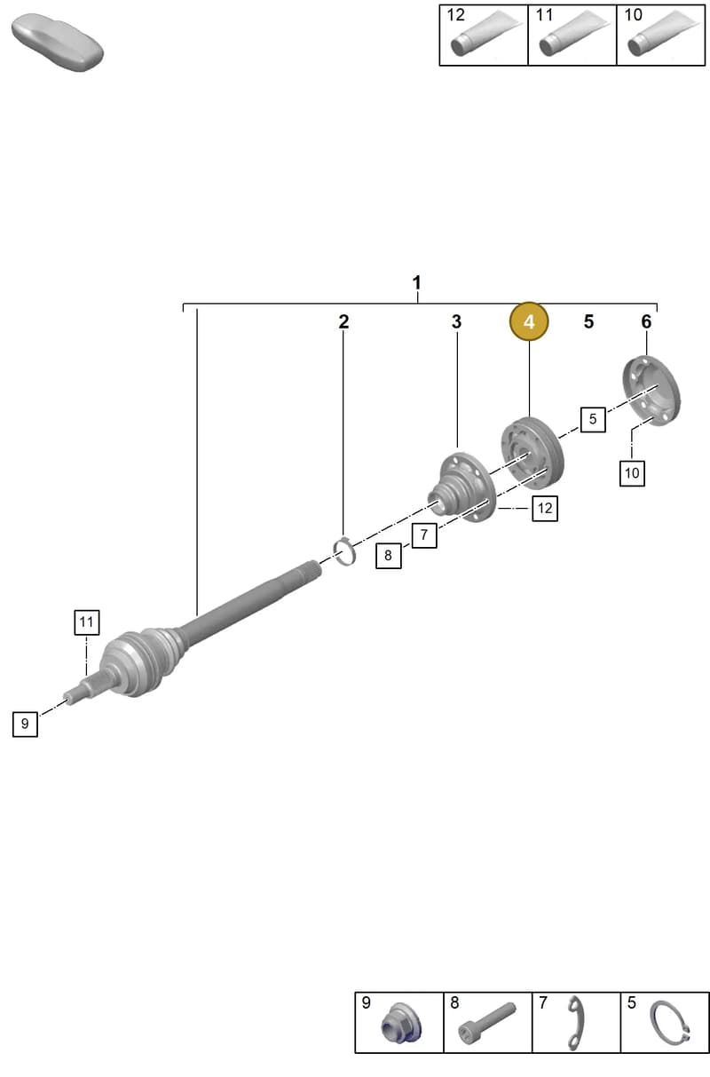 9GT501161 — Porsche 911 (2021-2022) diagram p59501100, position 4
