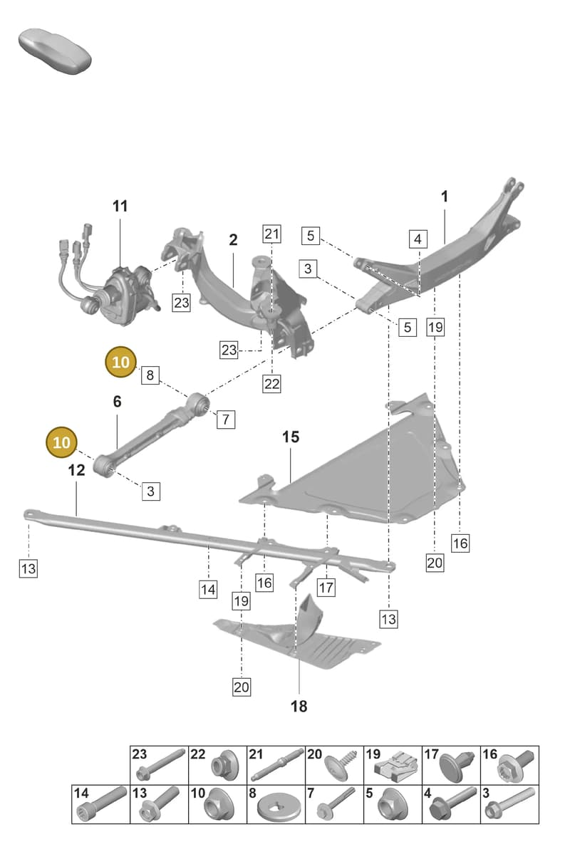 9GT501529 — Porsche 911 (2021-2022) diagram p59501000, position 10