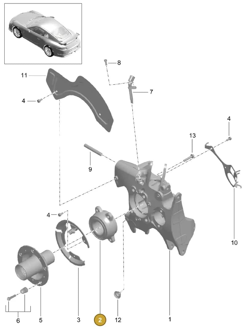 9GT505063 — Porsche 911 (2013-2020) diagram p41501000, position 2