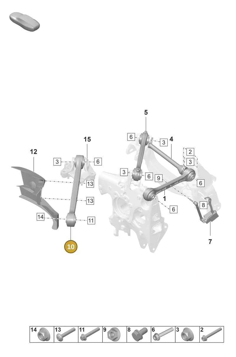 9GT505223B — Porsche 911 (2021-2022) diagram p59501050, position 10