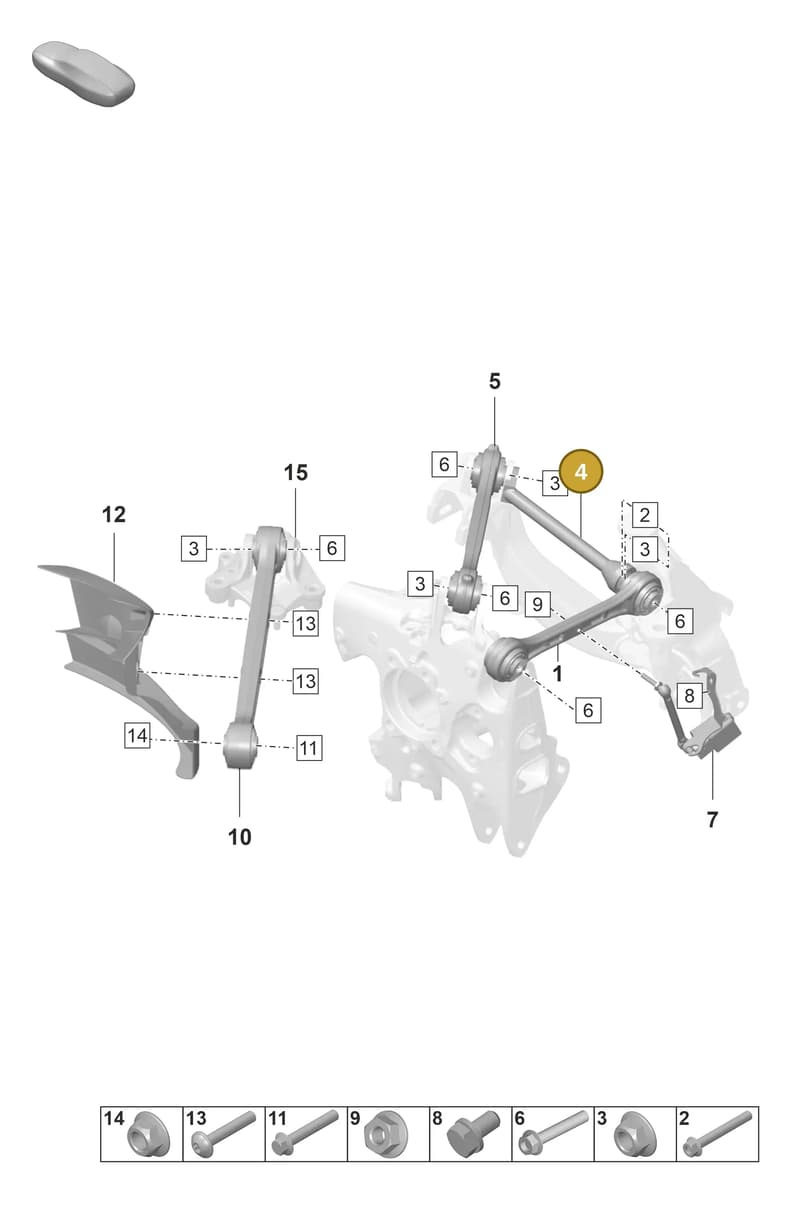 9GT505477 — Porsche 911 (2021-2022) diagram p59501050, position 4