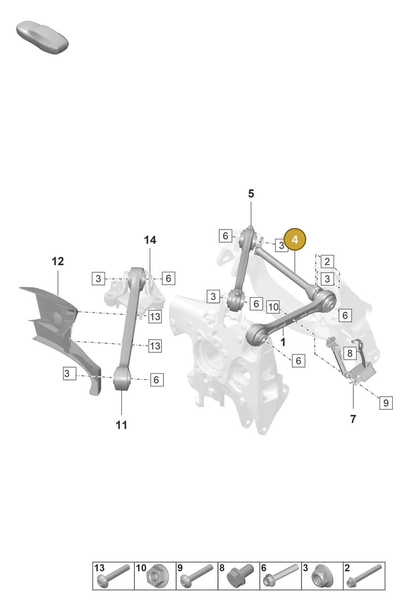 9GT505478 — Porsche 911 (2021-2022) diagram p59501060, position 4