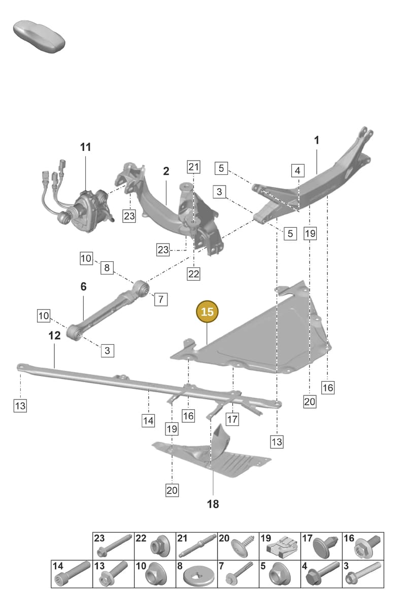 9GT505525 — Porsche 911 (2021-2022) diagram p59501000, position 15