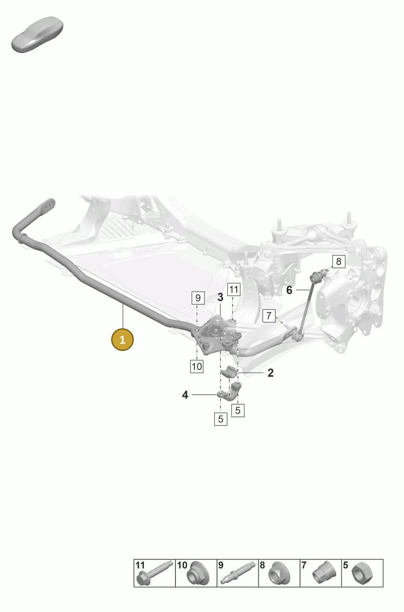 9GT511025B — Porsche 911 (2021-2022) diagram p59502100, position 1
