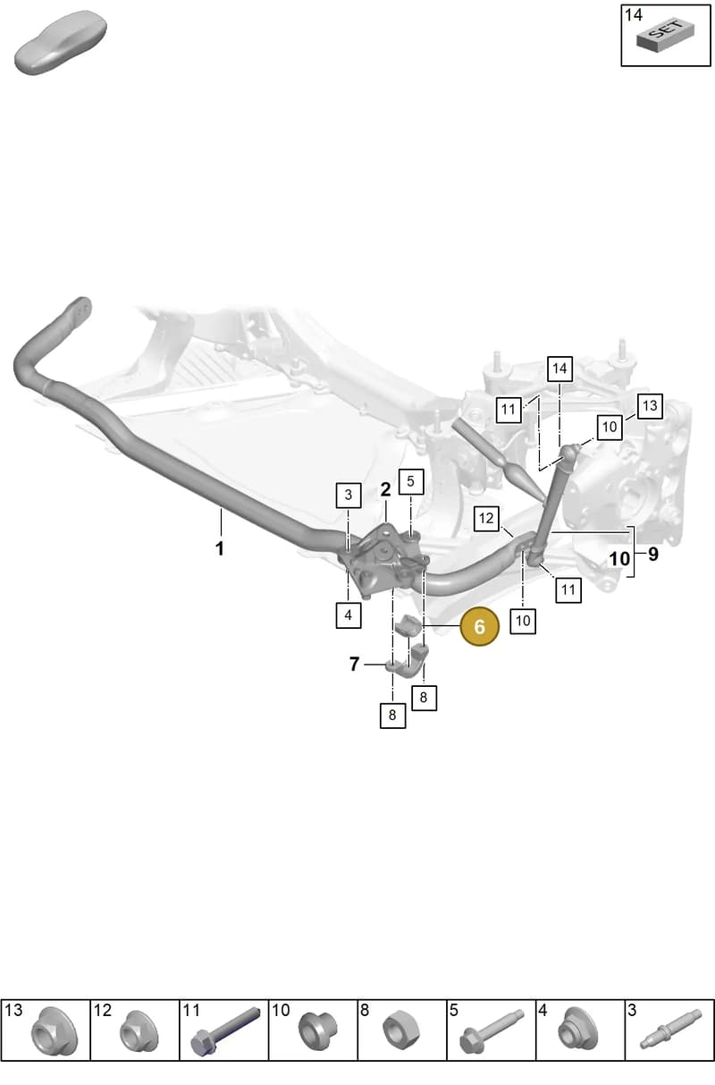 9GT511036 — Porsche 911 (2021-2022) diagram p59502110, position 6