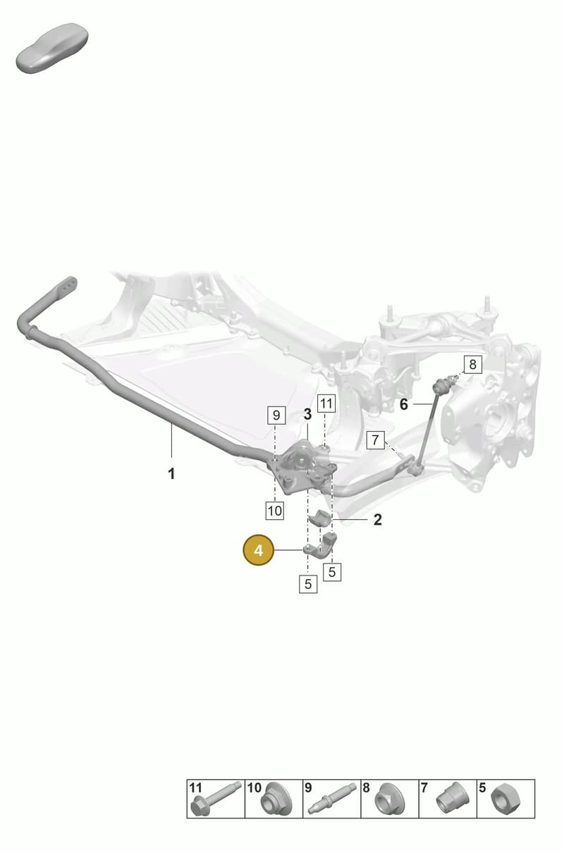 9GT511418A — Porsche 911 (2021-2022) diagram p59502100, position 4