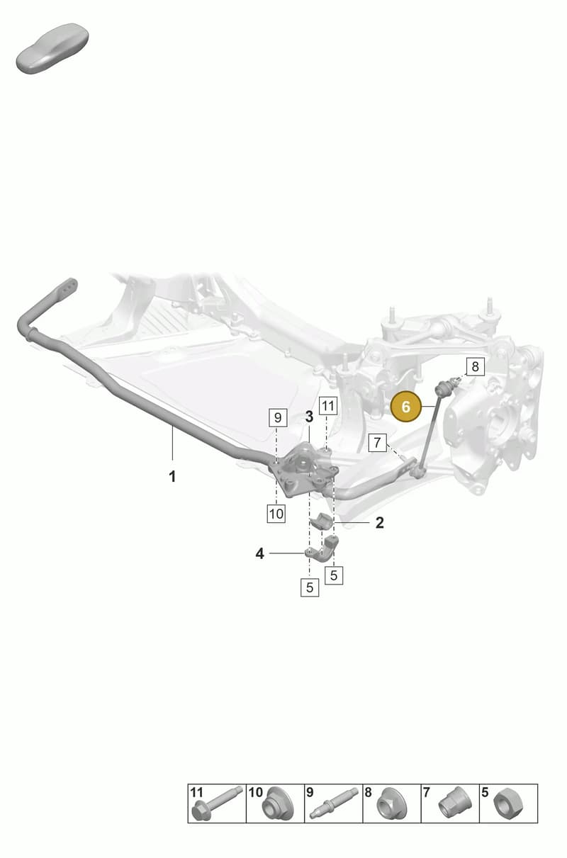 9GT511467 — Porsche 911 (2021-2022) diagram p59502100, position 6