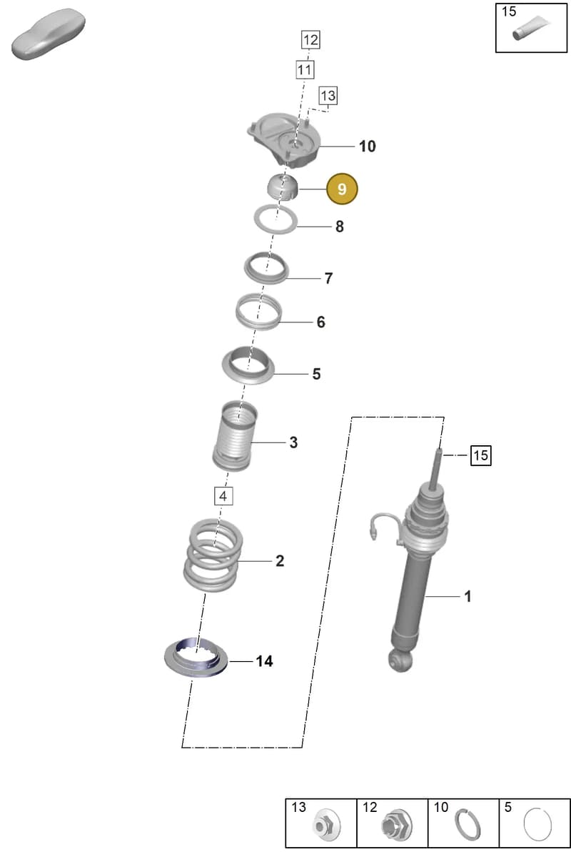 9GT512131B — Porsche 911 (2021-2022) diagram p59402020, position 9
