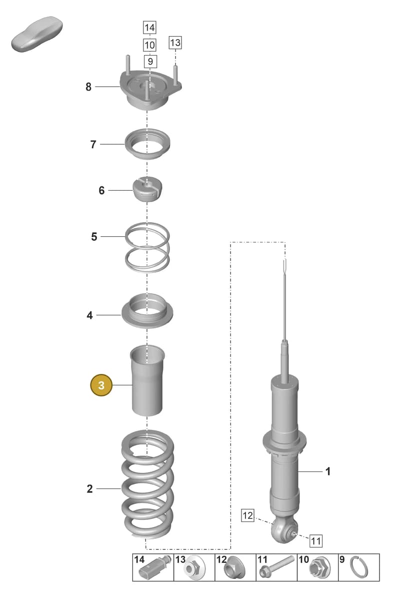 9GT512137 — Porsche 911 (2021-2022) diagram p59502010, position 3