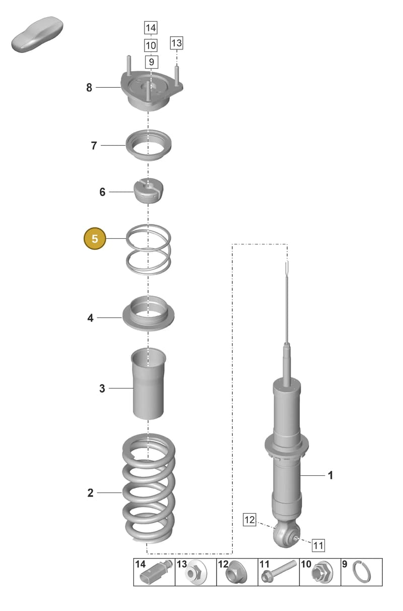 9GT512159 — Porsche 911 (2021-2022) diagram p59502010, position 5